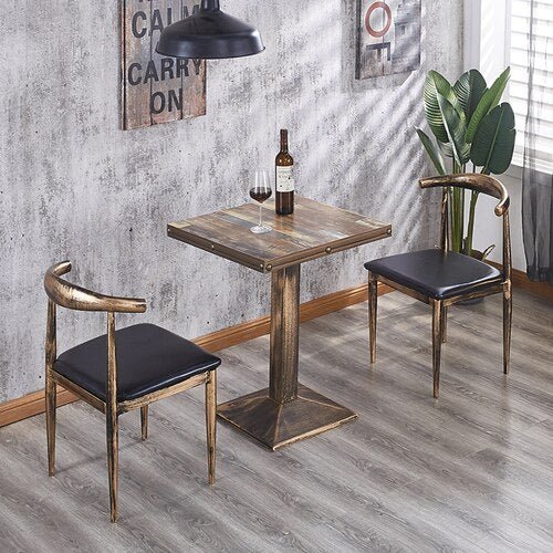 Dining Table Set with Metal Legs - Casatrail.com