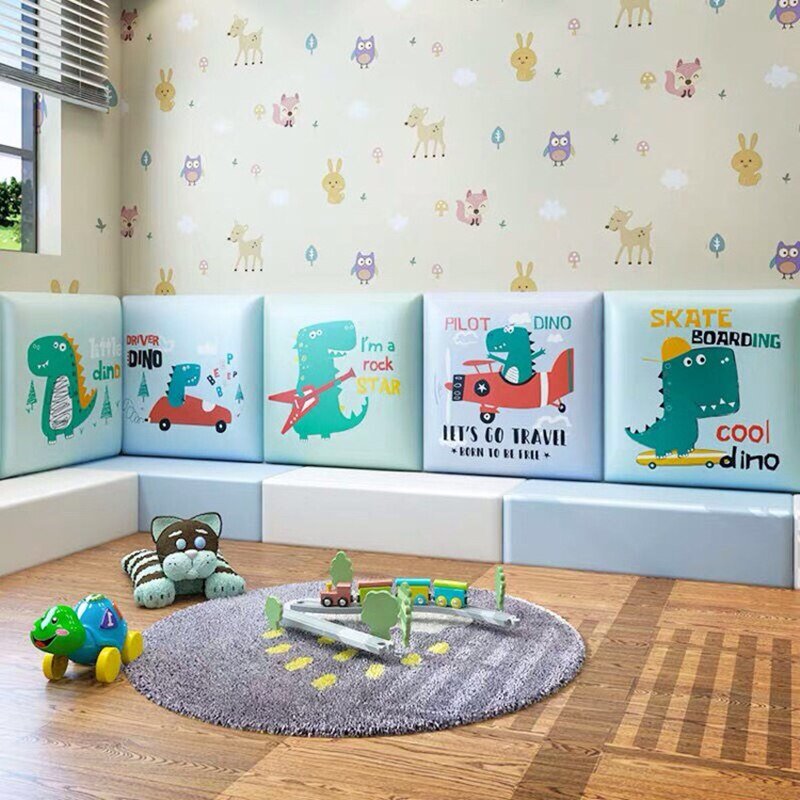 Dinosaur Bed Headboard Wall Sticker for Kids Room - Casatrail.com