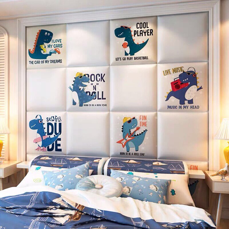 Dinosaur Bed Headboard Wall Sticker for Kids Room - Casatrail.com