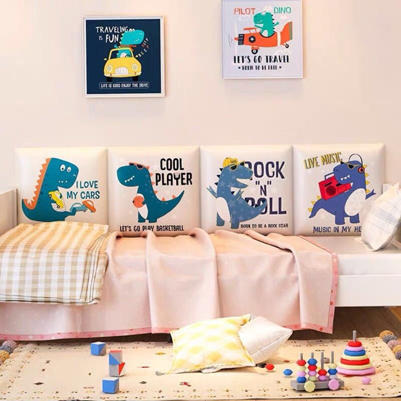 Dinosaur Bed Headboard Wall Sticker for Kids Room - Casatrail.com