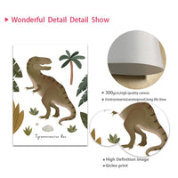 Thumbnail for Dinosaur Cartoon Wall Art Canvas Painting Posters - Casatrail.com