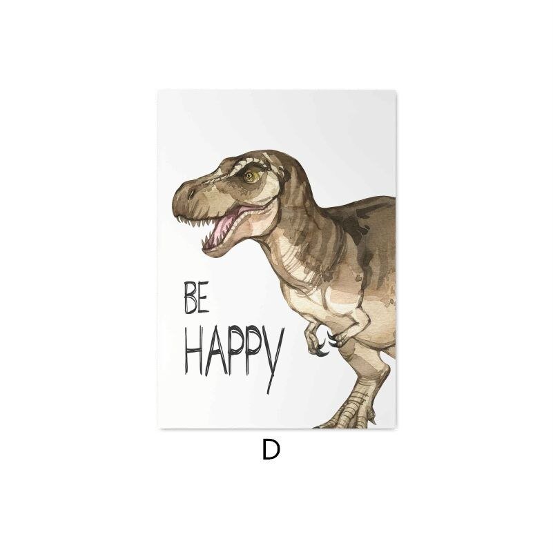 Dinosaur Cartoon Wall Art Poster - Casatrail.com