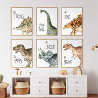 Thumbnail for Dinosaur Cartoon Wall Art Poster - Casatrail.com