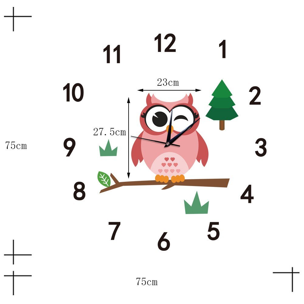 DIY Adhesive Sticker Clock for Children's Room - Casatrail.com