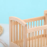 Thumbnail for Dollhouse Wooden Miniature Crib - Casatrail.com