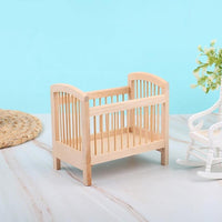 Thumbnail for Dollhouse Wooden Miniature Crib - Casatrail.com