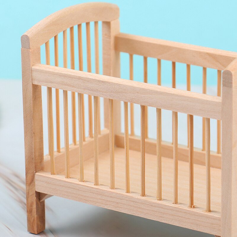 Dollhouse Wooden Miniature Crib - Casatrail.com