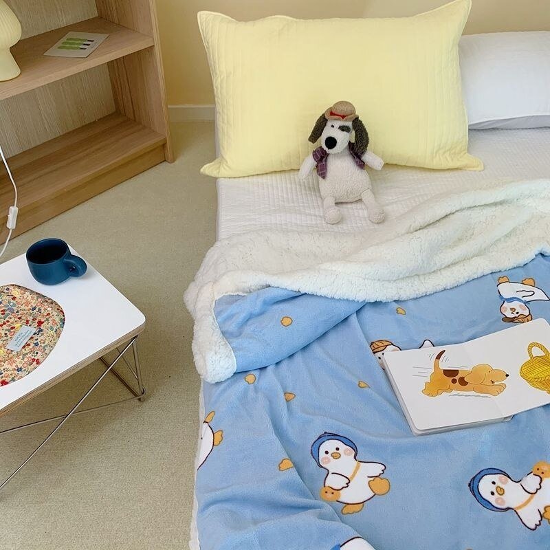 Double Thickened Lamb Fleece Blanket - Casatrail.com