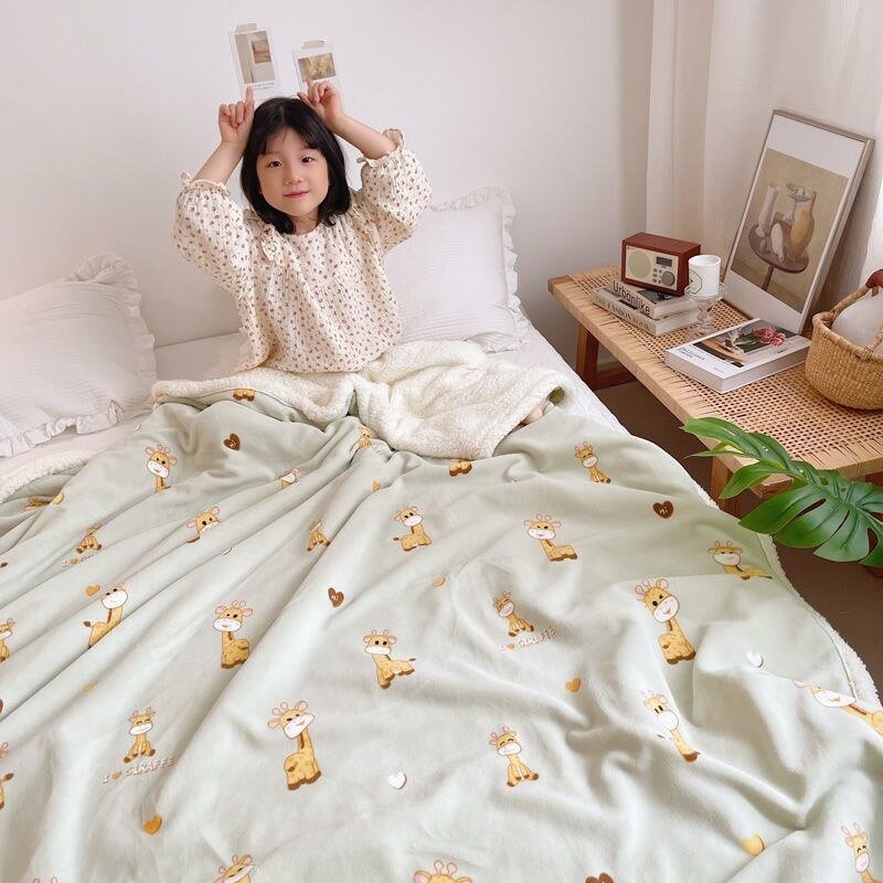 Double Thickened Lamb Fleece Blanket - Casatrail.com