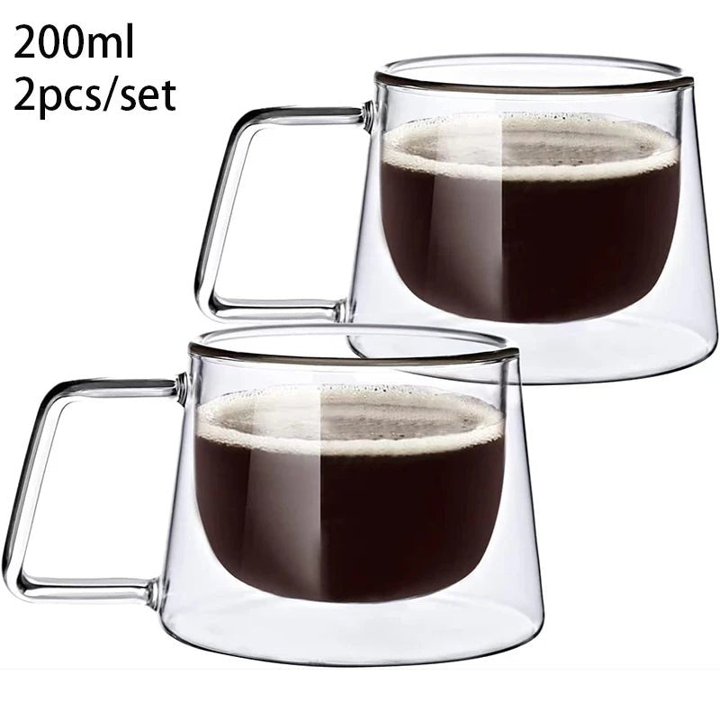 Double Wall Glass, Heat - resistant Thermos Insulated Cup - Casatrail.com