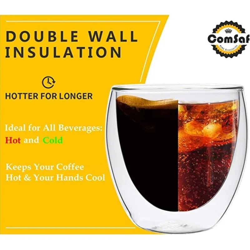 Double Wall Glass Thermal Cup - Casatrail.com