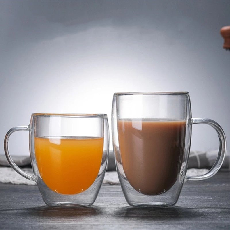 Double Wall Heat Resistant Glass Cups for Espresso Coffee Set - Casatrail.com