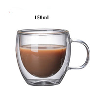 Thumbnail for Double Wall Heat Resistant Glass Cups for Espresso Coffee Set - Casatrail.com