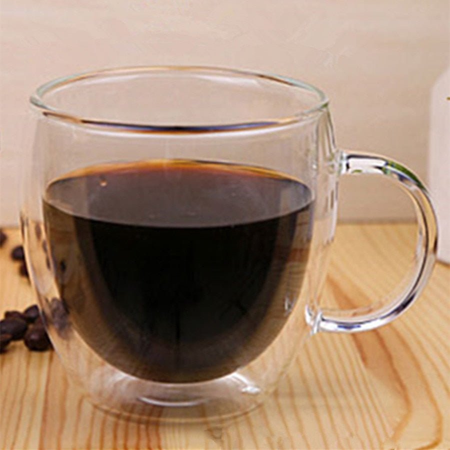 Double Wall Heat Resistant Glass Cups for Espresso Coffee Set - Casatrail.com