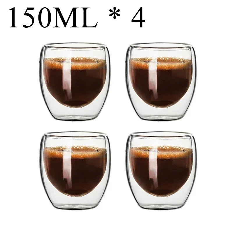 Double Wall High Borosilicate Glass Mug Set - Casatrail.com