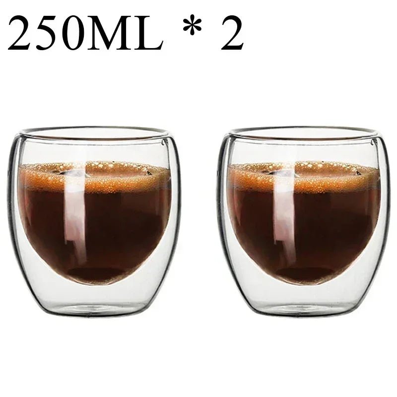 Double Wall High Borosilicate Glass Mug Set - Casatrail.com