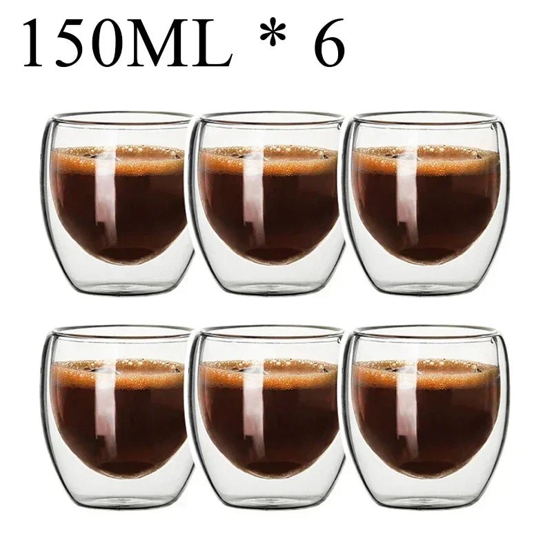 Double Wall High Borosilicate Glass Mug Set - Casatrail.com