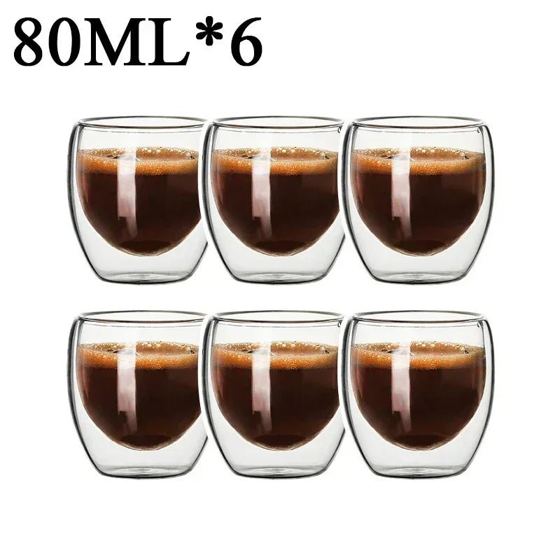 Double Wall High Borosilicate Glass Mug Set - Casatrail.com