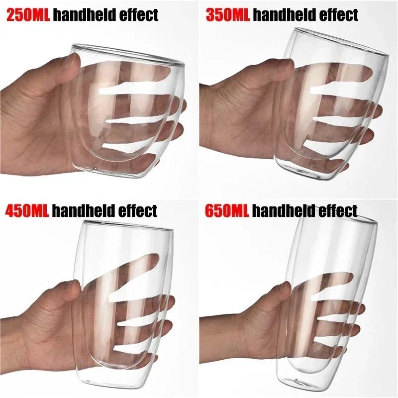 Double Wall High Borosilicate Glass Mug Set - Casatrail.com