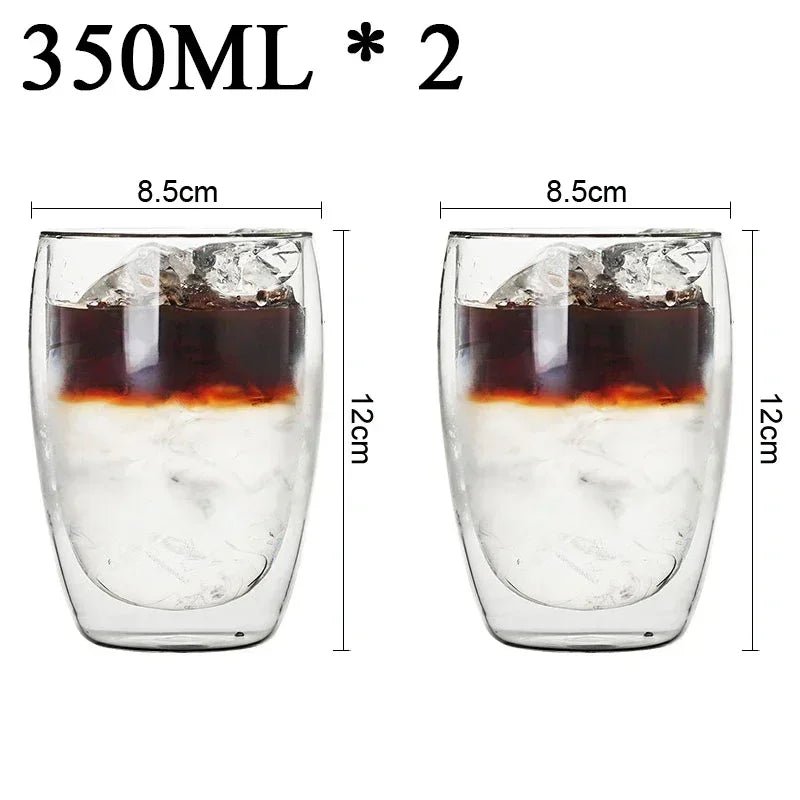 Double Wall High Borosilicate Glass Mug Set - Casatrail.com