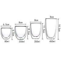 Thumbnail for Double Wall High Borosilicate Glass Mug Set - Casatrail.com