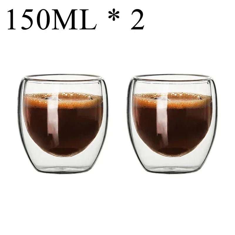 Double Wall High Borosilicate Glass Mug Set - Casatrail.com