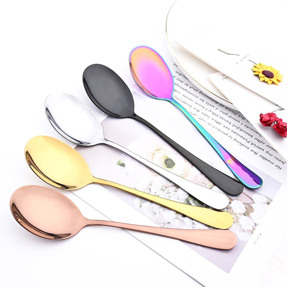 Drmfiy Black Cutlery Serving Utensils Dinnerware Set - Casatrail.com