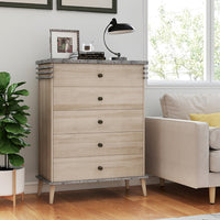 Thumbnail for Farmhouse Chest Dresser Of Drawers Tall Storage Organizer