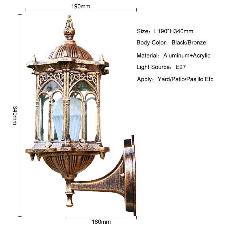 E27 Outdoor Garden Wall Sconce - Casatrail.com