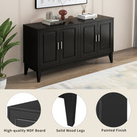 Thumbnail for 4 Door Sideboard Storage Cabinet With Gantry With Adjustable Shelves