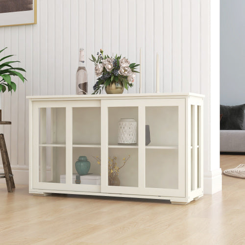 Kitchen Storage Cabinet With Glass Door