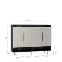 Thumbnail for Sideboard With 4 Doors & Adjustable Shelves