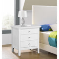 Elegant White Casual Nightstand