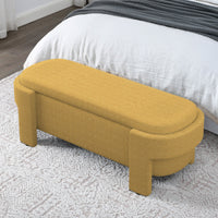 Thumbnail for Linen Fabric Upholstered Bench with Large Storage Space