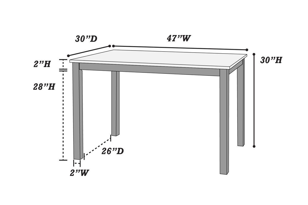 Grey Finish 5 Piece Dining Room Set Dining Table