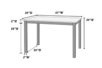 Thumbnail for Grey Finish 5 Piece Dining Room Set Dining Table