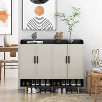 Thumbnail for Sideboard Cabinet With 4 Doors & Adjustable Shelves