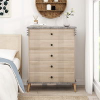 Thumbnail for Farmhouse Chest Dresser Of Drawers Tall Storage Organizer