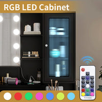 Thumbnail for 3-door, 4-drawer, Dressing Table, With Sockets, and Tri-tone Light Bulbs