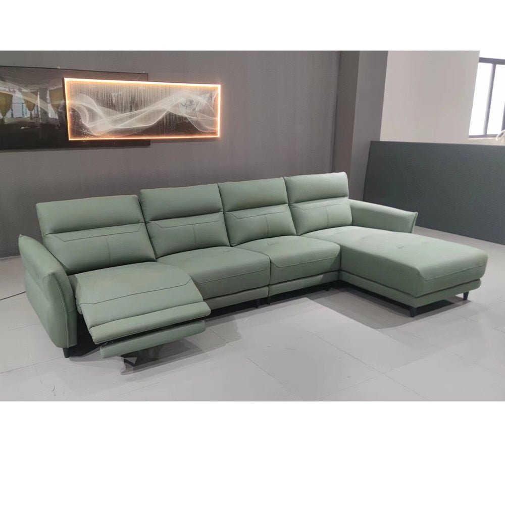 Electric Recliner Sofa Set with Genuine Leather - Casatrail.com