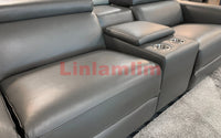 Thumbnail for Electric Reclining Sofa Genuine Leather Sectional Couch with Dual Motors - Casatrail.com