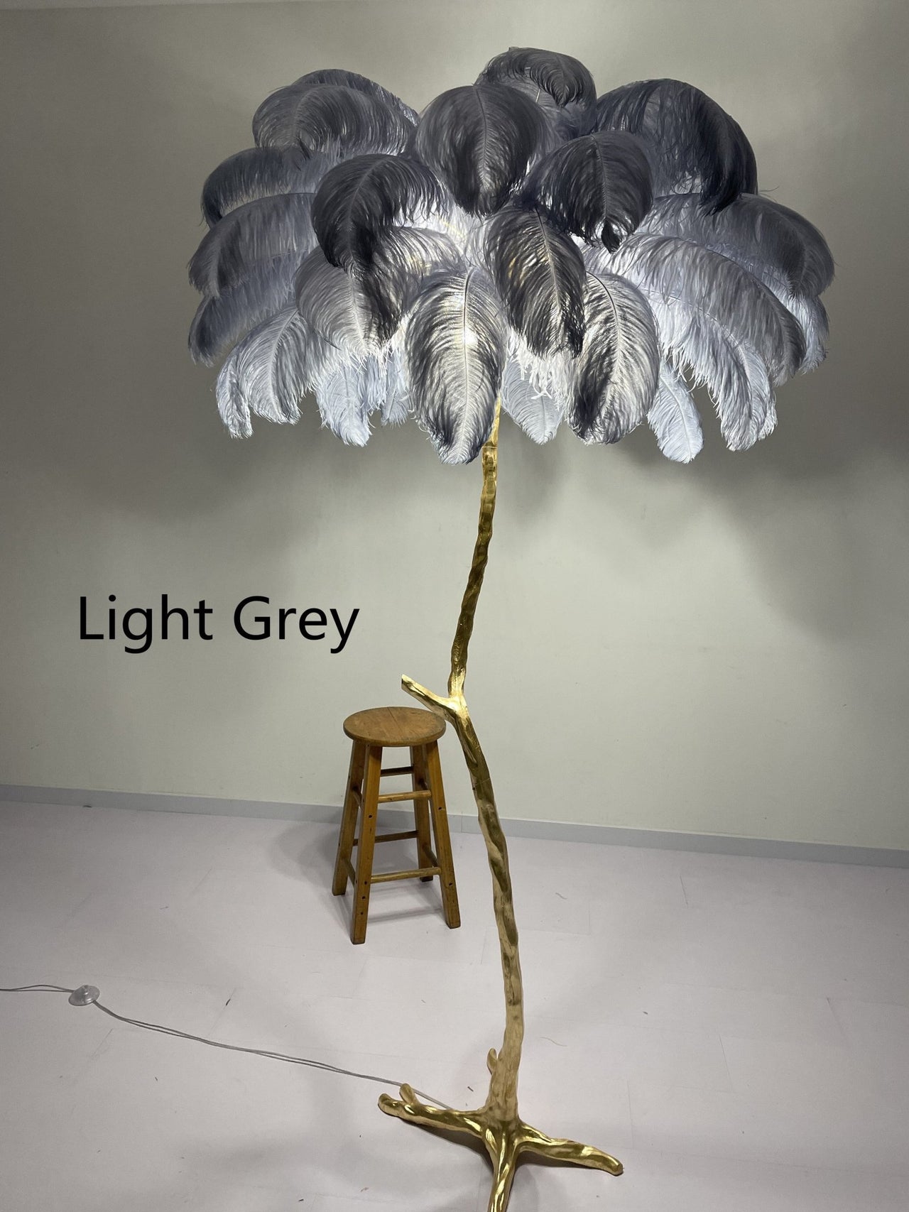 Elegant Nordic LED Floor Lamp with Ostrich Feather - Casatrail.com