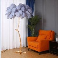 Thumbnail for Elegant Nordic LED Floor Lamp with Ostrich Feather - Casatrail.com