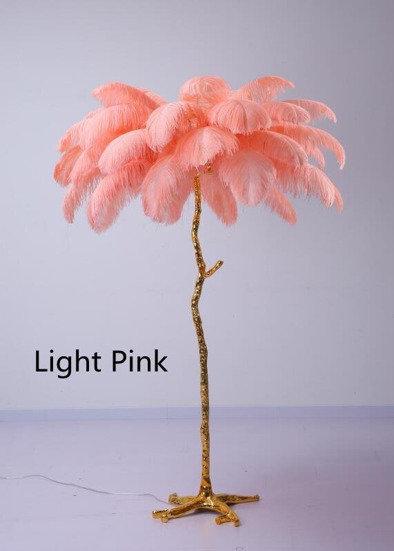 Elegant Nordic LED Floor Lamp with Ostrich Feather - Casatrail.com