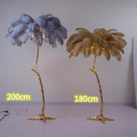 Thumbnail for Elegant Nordic LED Floor Lamp with Ostrich Feather - Casatrail.com