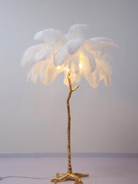 Thumbnail for Elegant Nordic LED Floor Lamp with Ostrich Feather - Casatrail.com