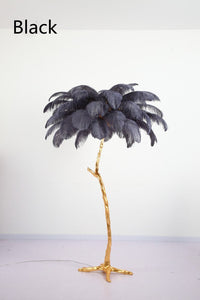 Thumbnail for Elegant Nordic LED Floor Lamp with Ostrich Feather - Casatrail.com