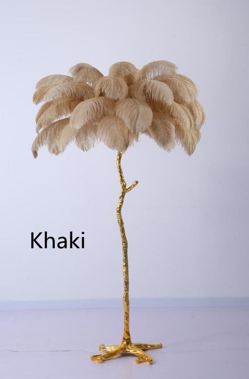 Elegant Nordic LED Floor Lamp with Ostrich Feather - Casatrail.com