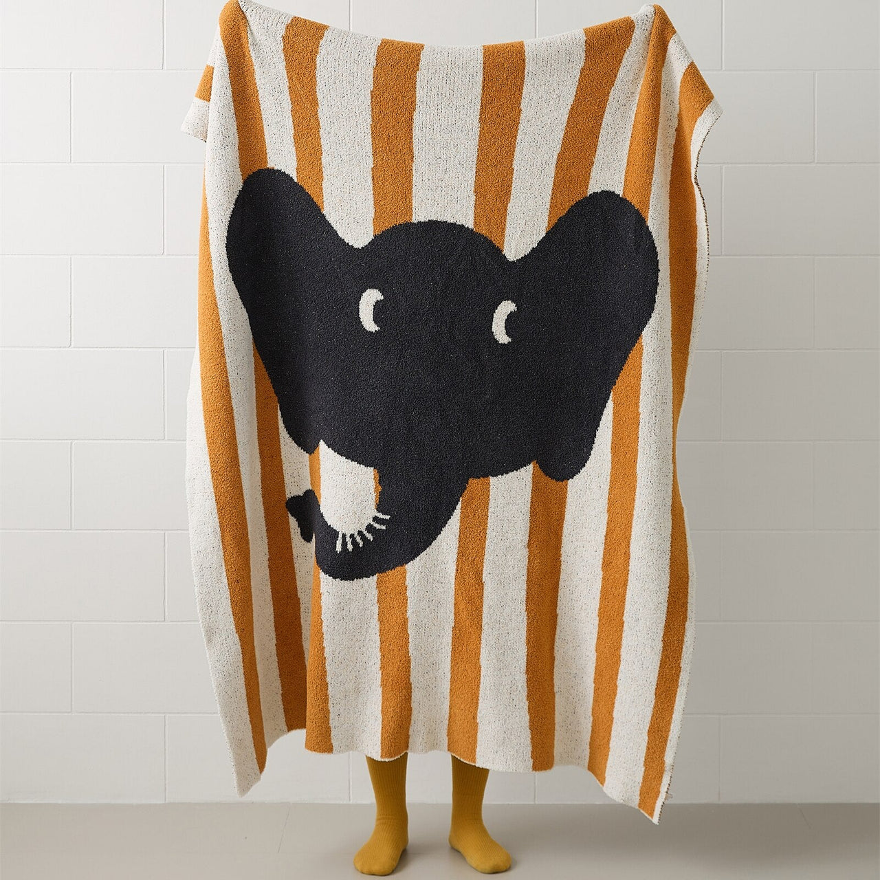 Elephant Striped Summer Blanket for Children - Casatrail.com