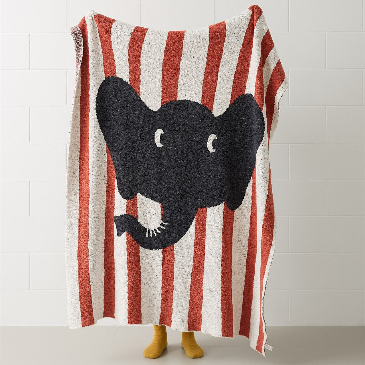 Elephant Striped Summer Blanket for Children - Casatrail.com